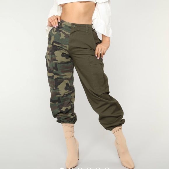 black cargo pants fashion nova